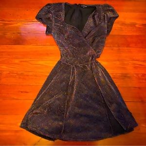 Multicolor Sparkle Wrap Dress size SMALL